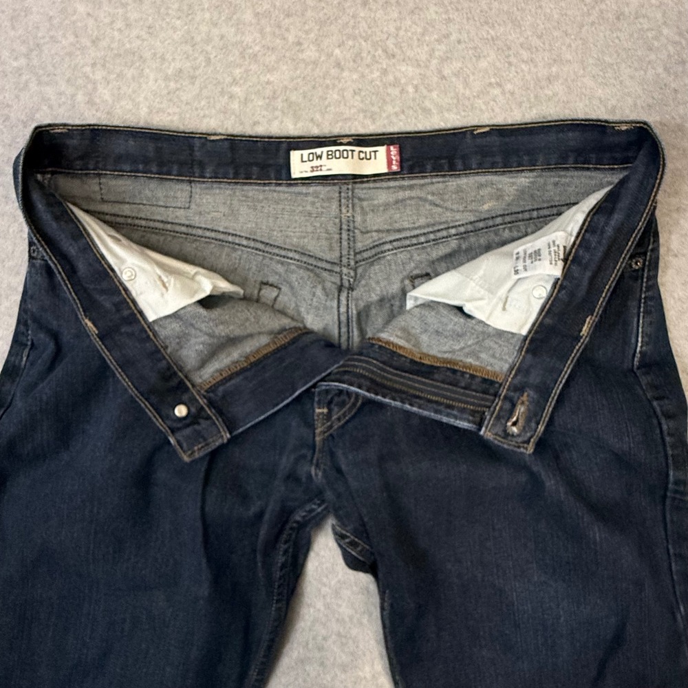 Levis 527 Mens Low Boot Cut Jeans Dark Wash Denim W38‎ L30 - Picture 8 of 16